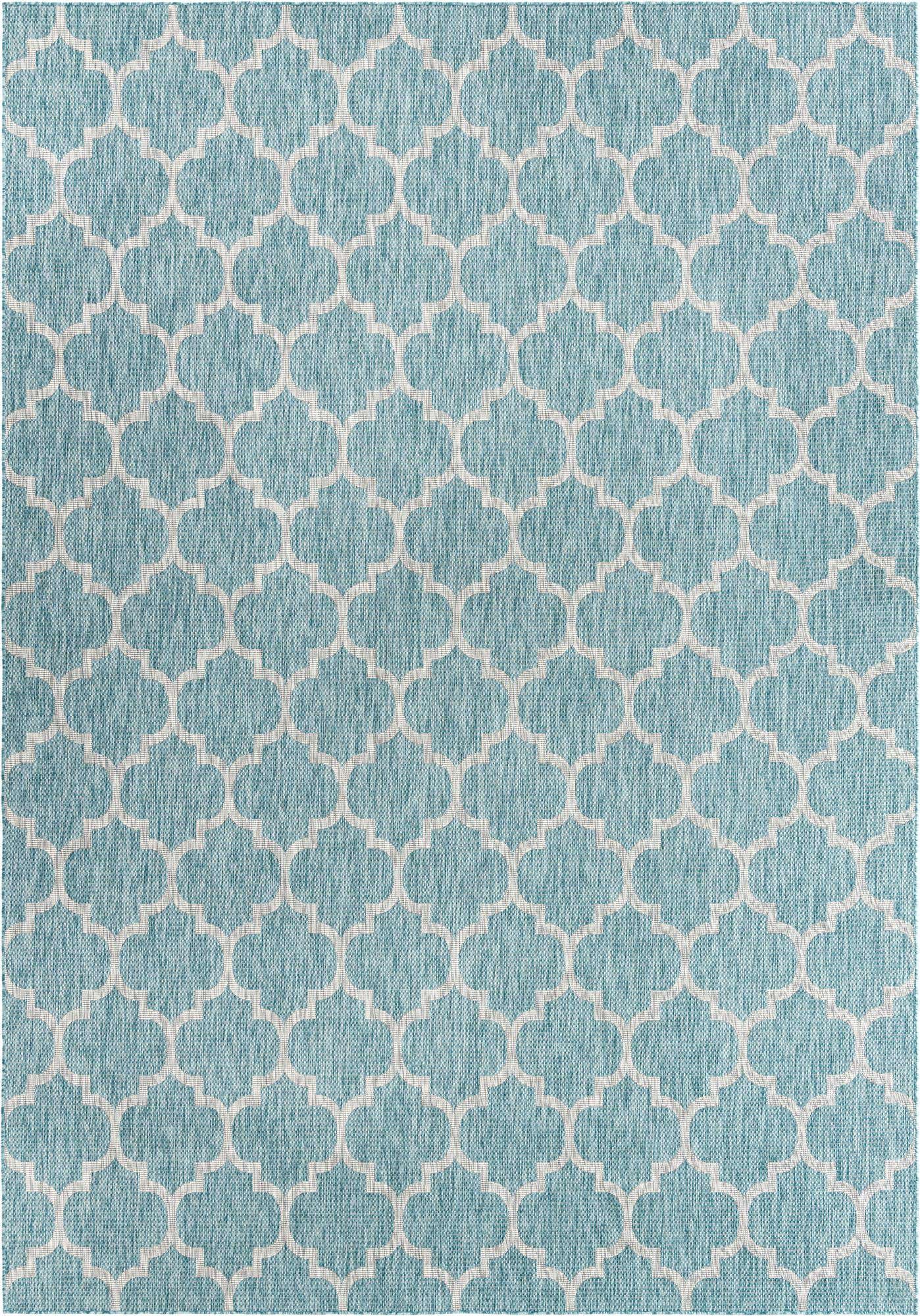 10' x 14' Easy-Clean Lattice Indoor / Outdoor Rug