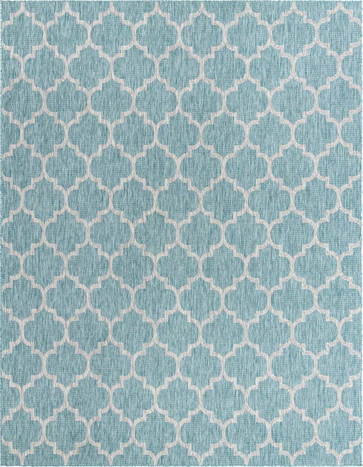 Detail image of 10' x 13' Easy-Clean Lattice Indoor / Outdoor Rug