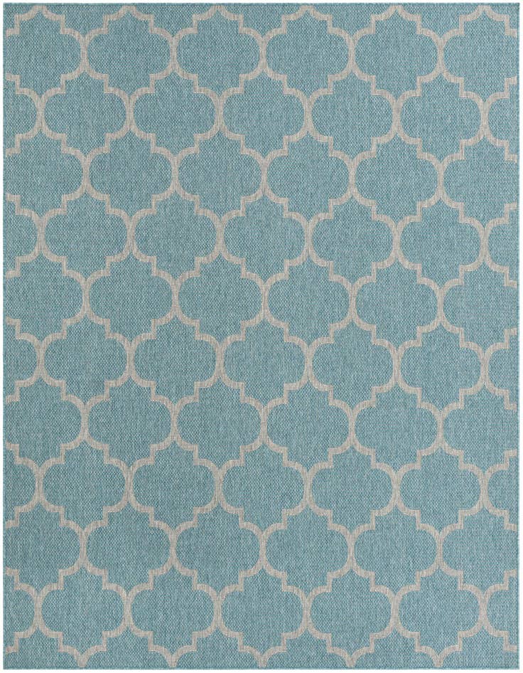 Detail image of 7' 10 x 10' Easy-Clean Lattice Indoor / Outdoor Rug