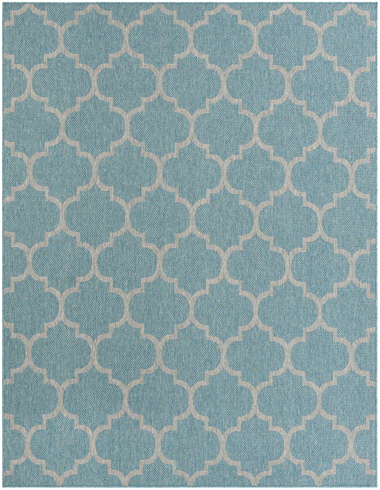 7' 10 x 10' Easy-Clean Lattice Indoor / Outdoor Rug