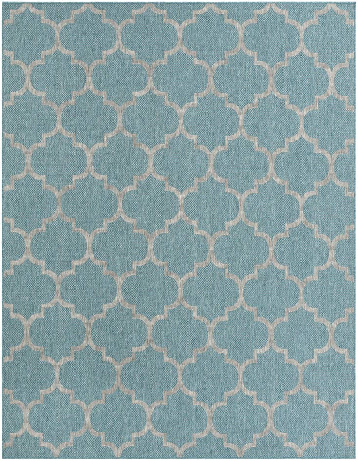 Detail image of 7' 10 x 10' Easy-Clean Lattice Indoor / Outdoor Rug
