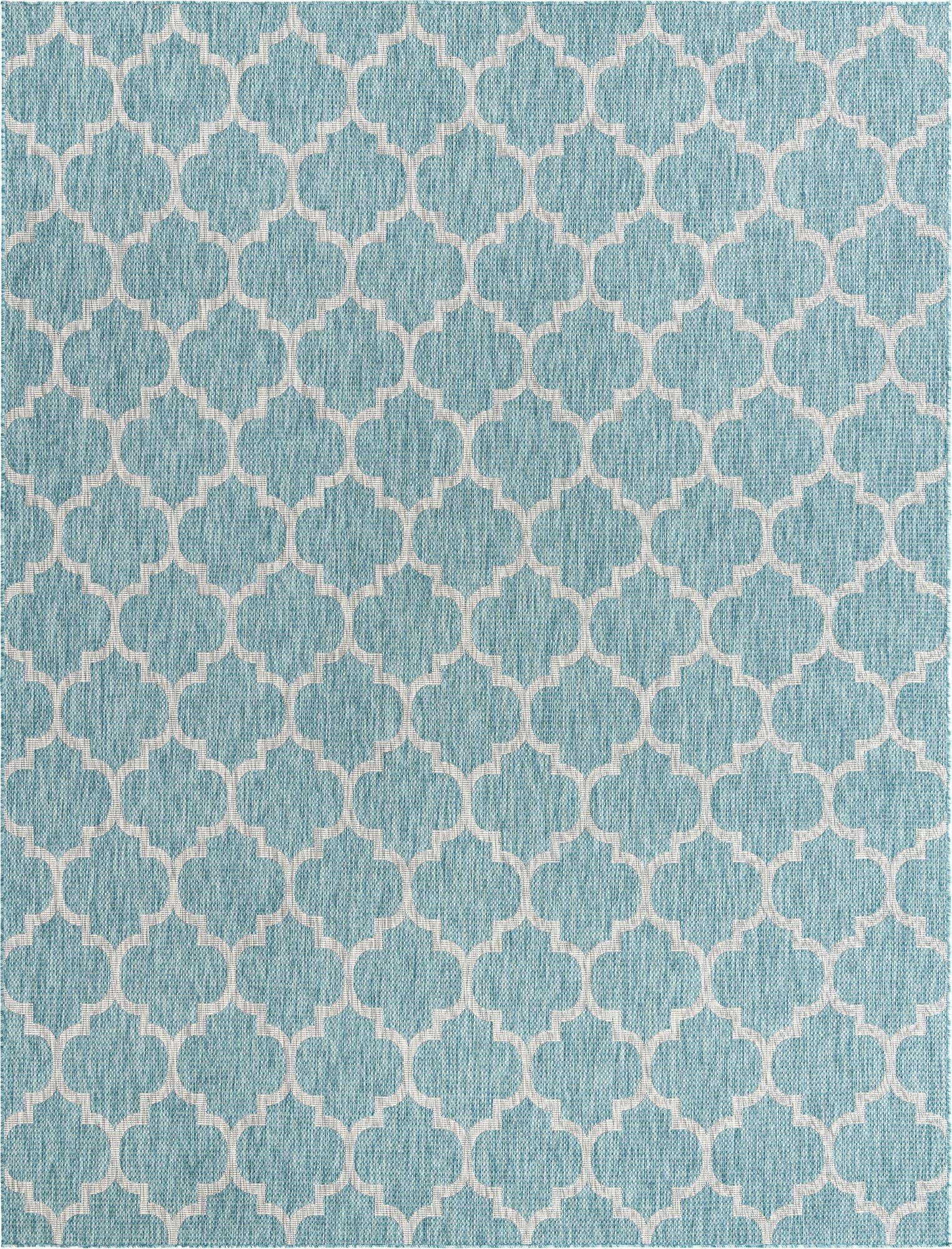 10' x 13' Washable Lattice Indoor / Outdoor Rug