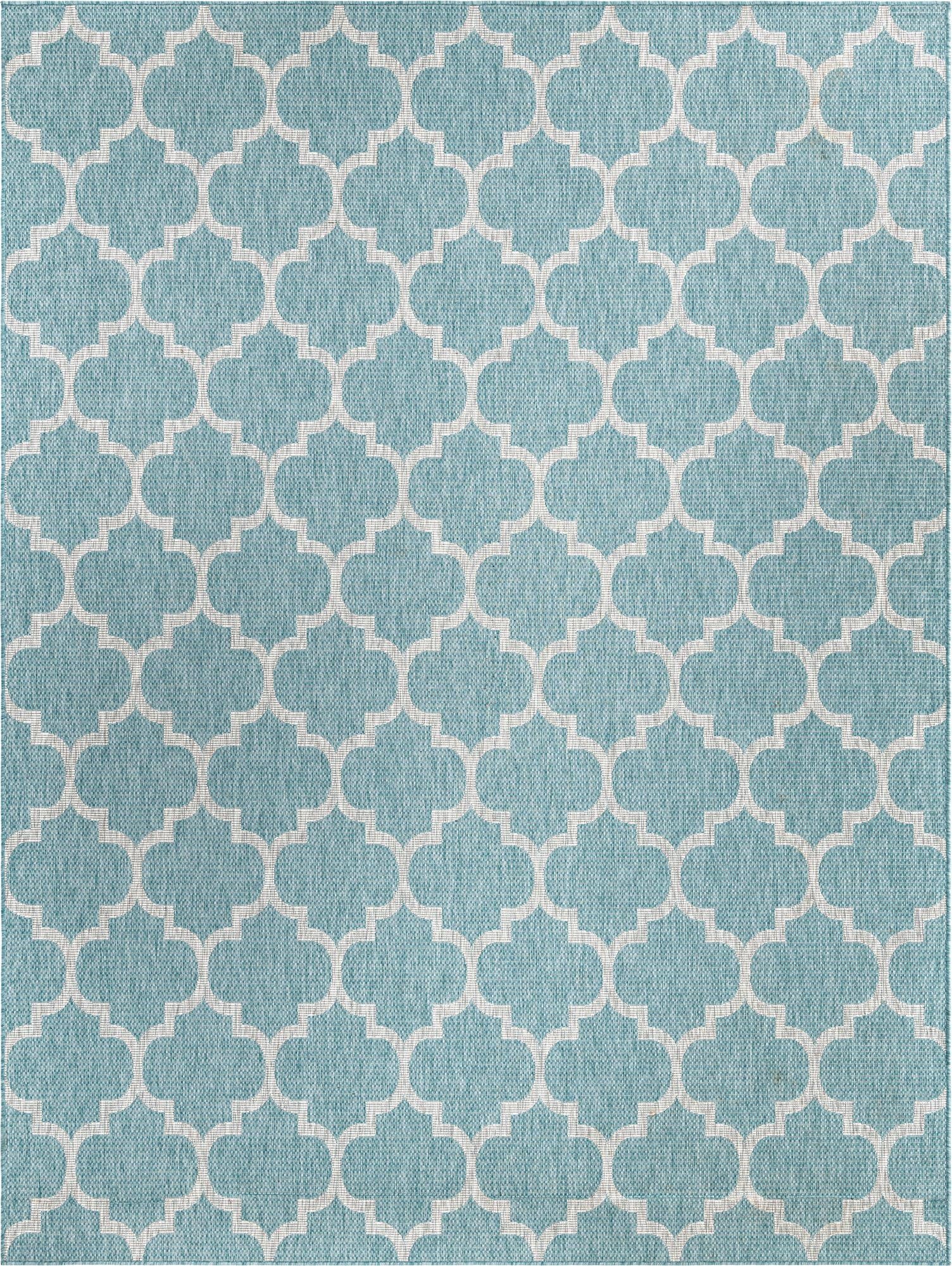 9' x 12' Washable Lattice Indoor / Outdoor Rug