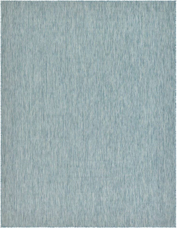 Detail image of 7' 10 x 11' Easy-Clean Solid Indoor / Outdoor Rug