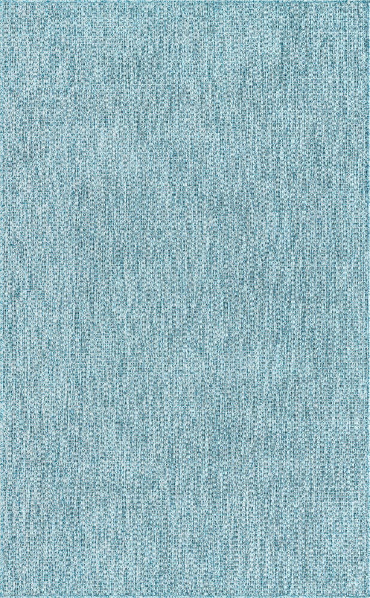 Primary image 5' 3 x 8'  Washable Solid Indoor / Outdoor Rug