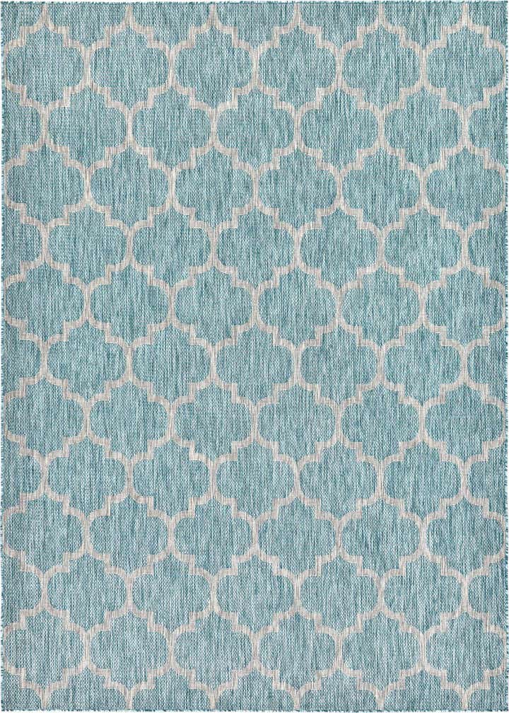 7' 10 x 11' Easy-Clean Trellis Indoor / Outdoor Rug
