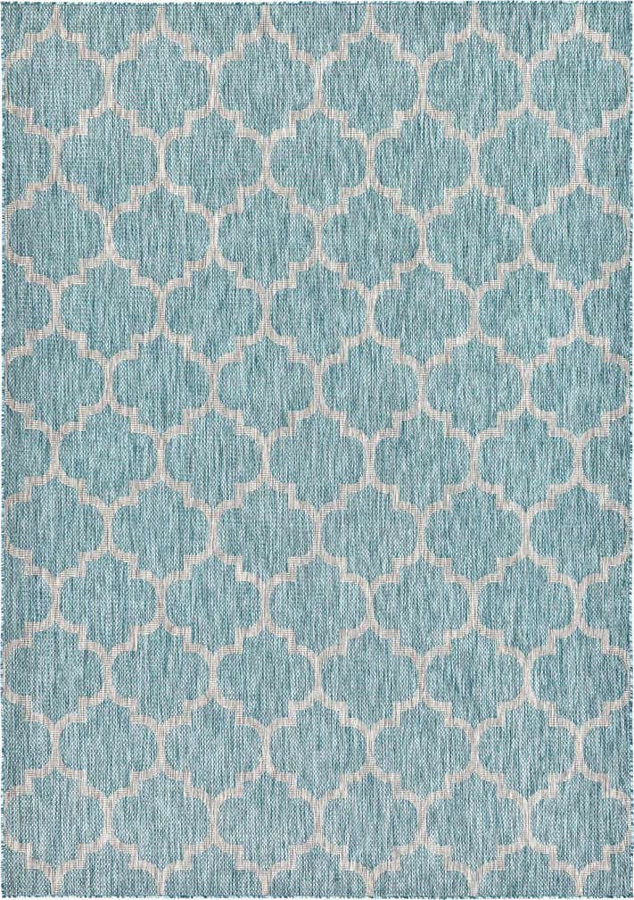 7' 10 x 11' Easy-Clean Trellis Indoor / Outdoor Rug
