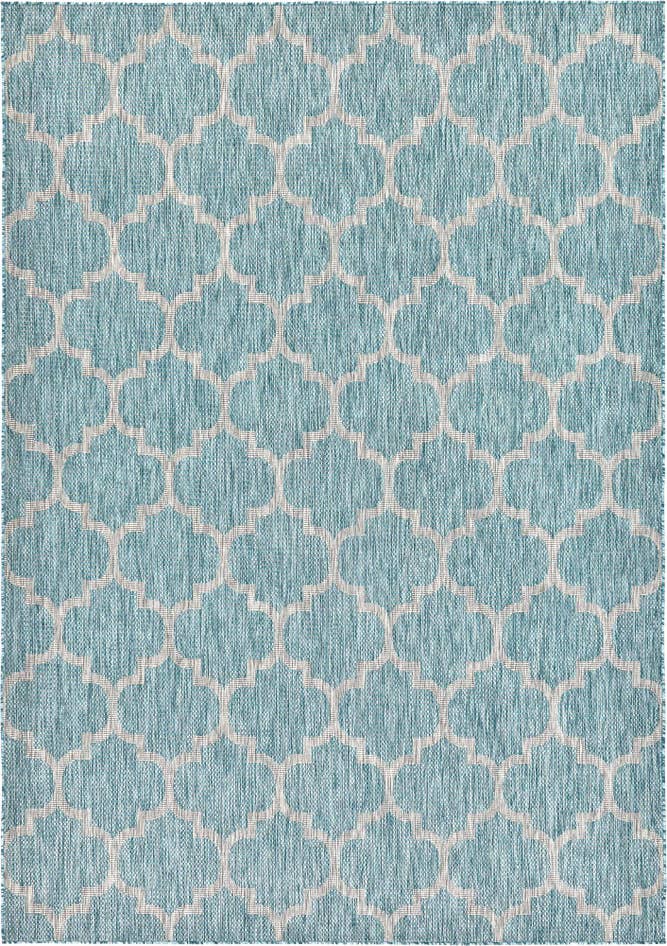 Detail image of 7' 10 x 11' Easy-Clean Trellis Indoor / Outdoor Rug