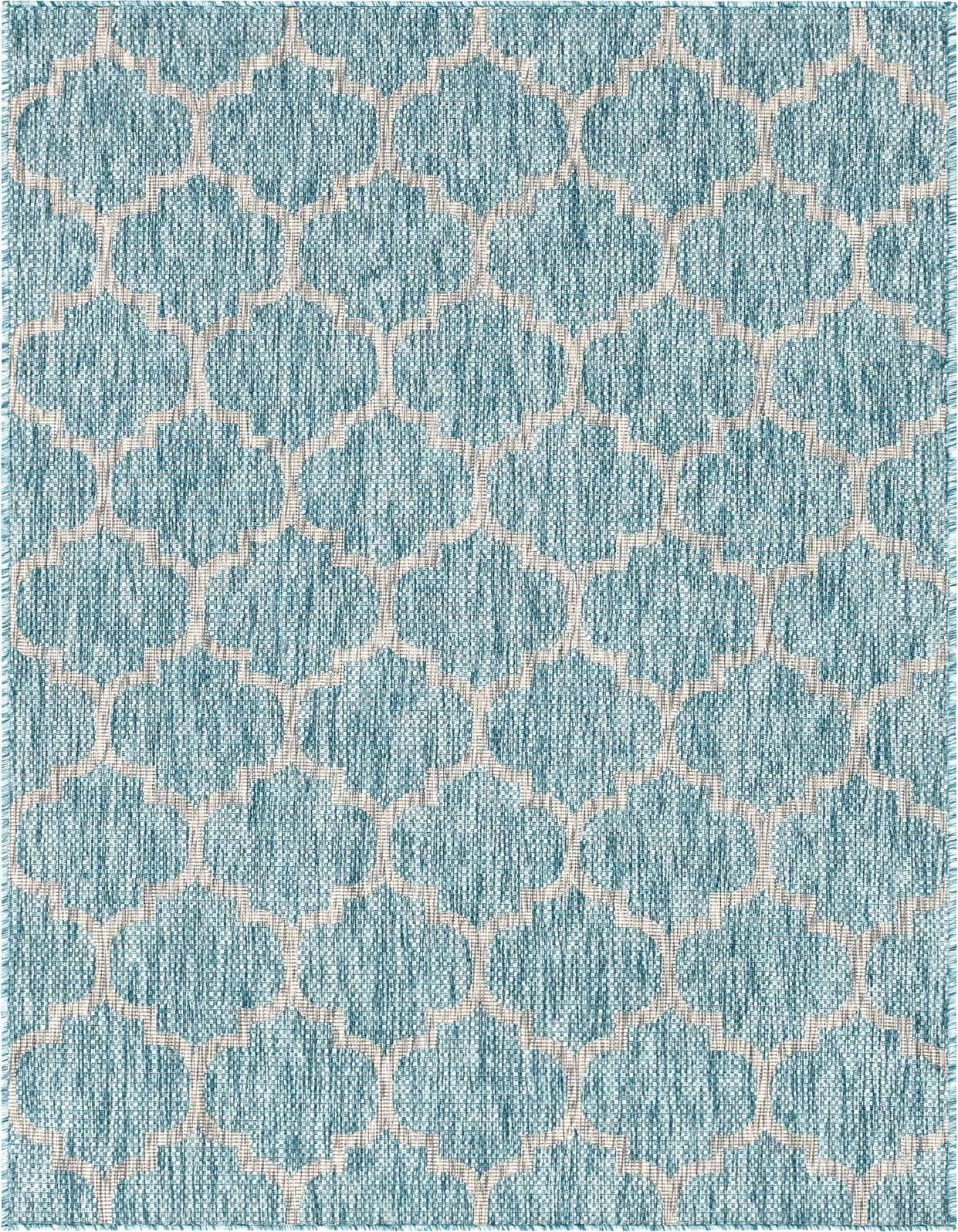 5' 3 x 8' Easy-Clean Trellis Indoor / Outdoor Rug