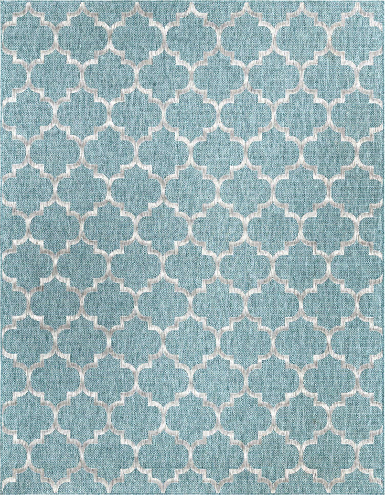 9' x 12' Easy-Clean Trellis Indoor / Outdoor Rug