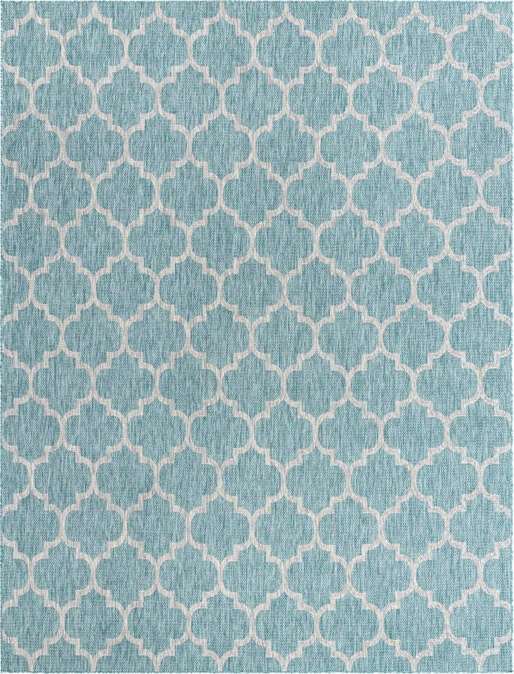 Detail image of 10' x 13' Easy-Clean Trellis Indoor / Outdoor Rug