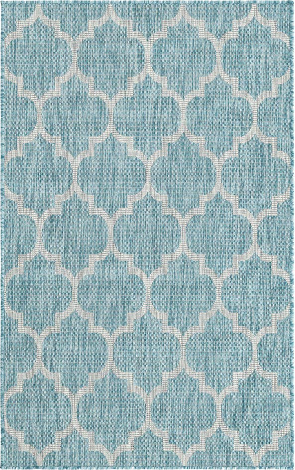 Detail image of 3' x 5' 3 Easy-Clean Trellis Indoor / Outdoor Rug