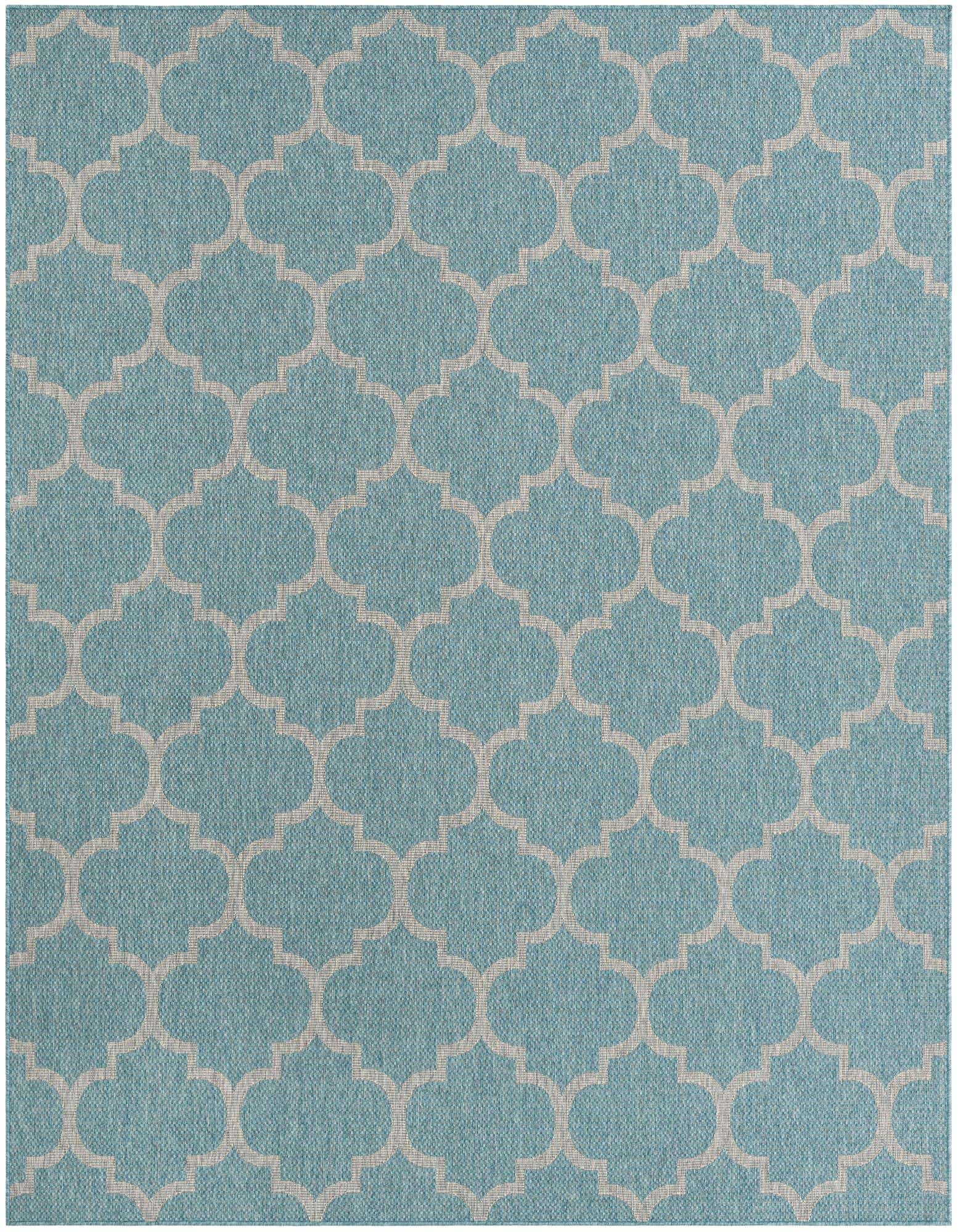 7' 10 x 10' Easy-Clean Trellis Indoor / Outdoor Rug
