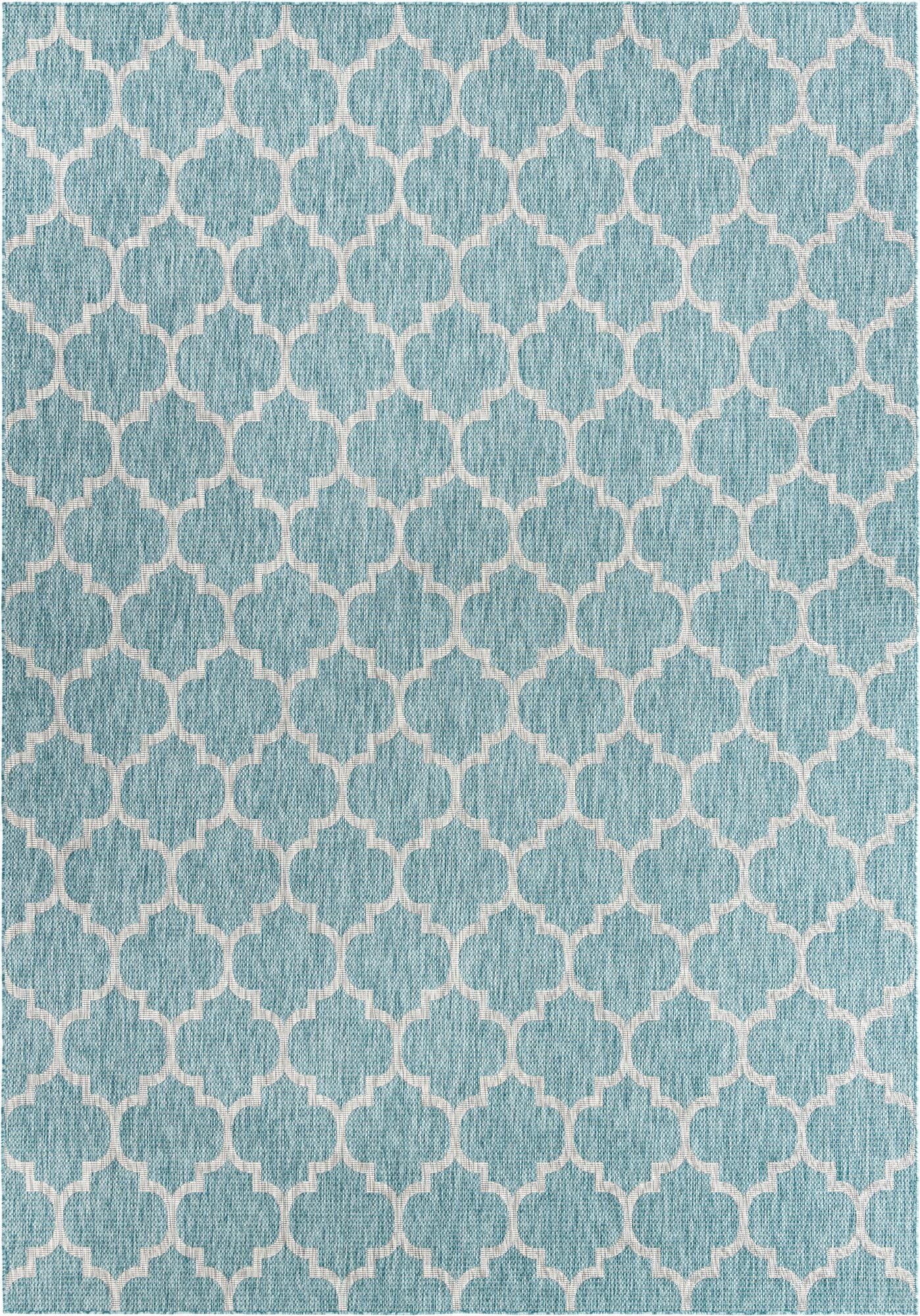 Primary image 10' x 14'  Washable Trellis Indoor / Outdoor Rug