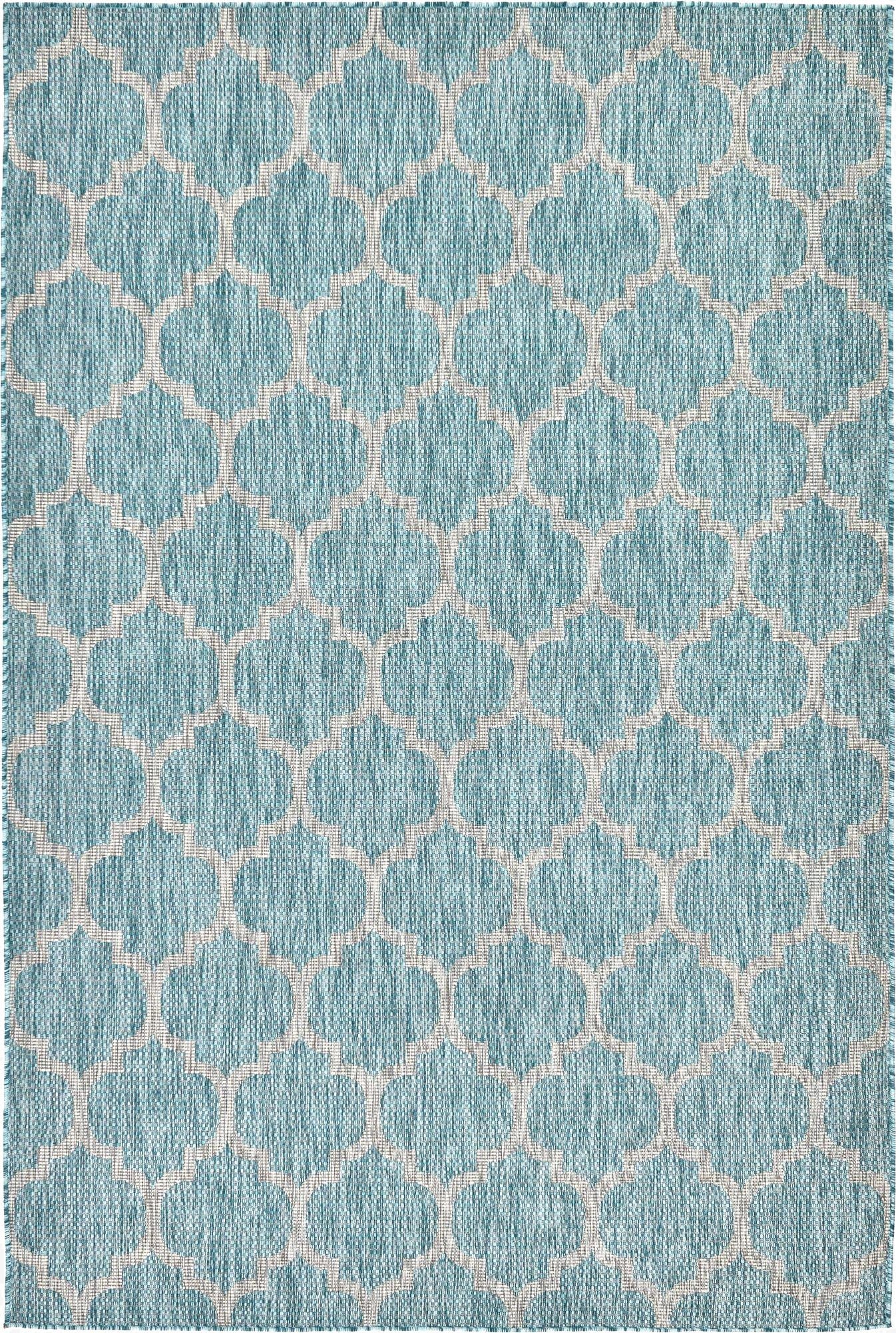 Primary image 6' x 9'  Washable Trellis Indoor / Outdoor Rug