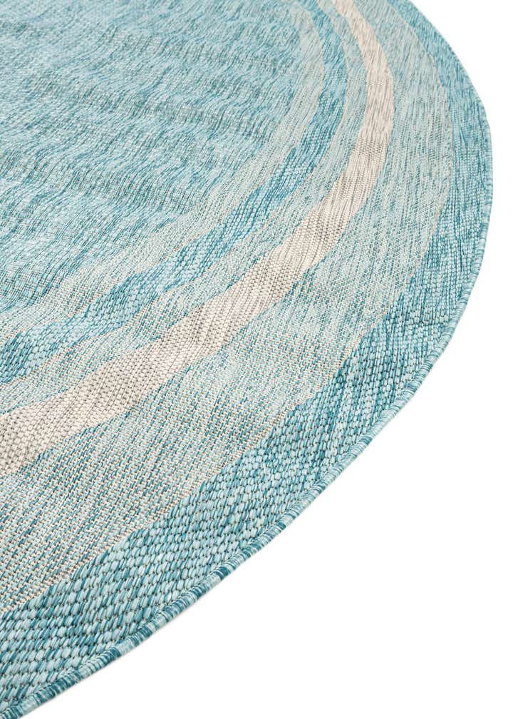 7' 10 x 7' 10 Easy-Clean Border Indoor / Outdoor Round Rug