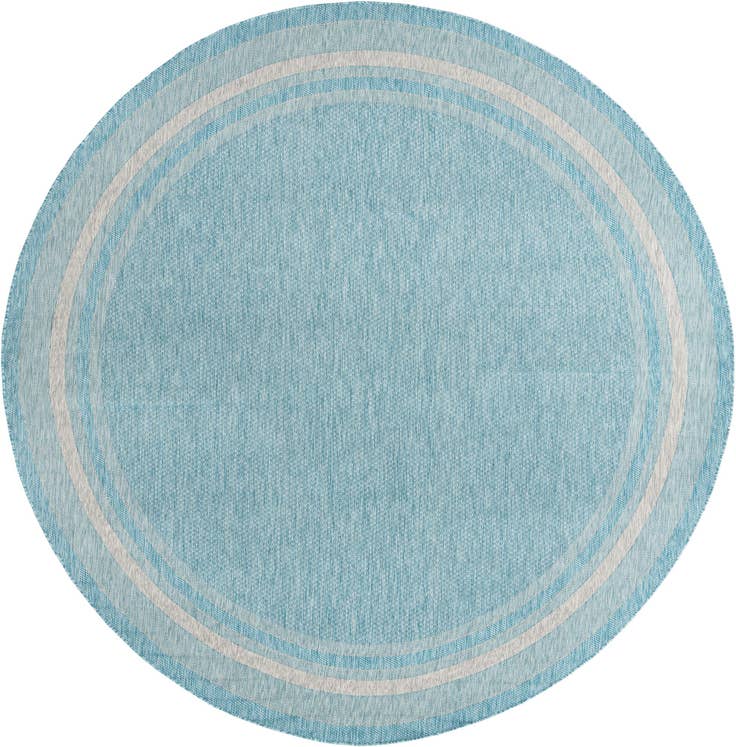 Detail image of 10' 8 x 10' 8 Easy-Clean Border Indoor / Outdoor Round Rug