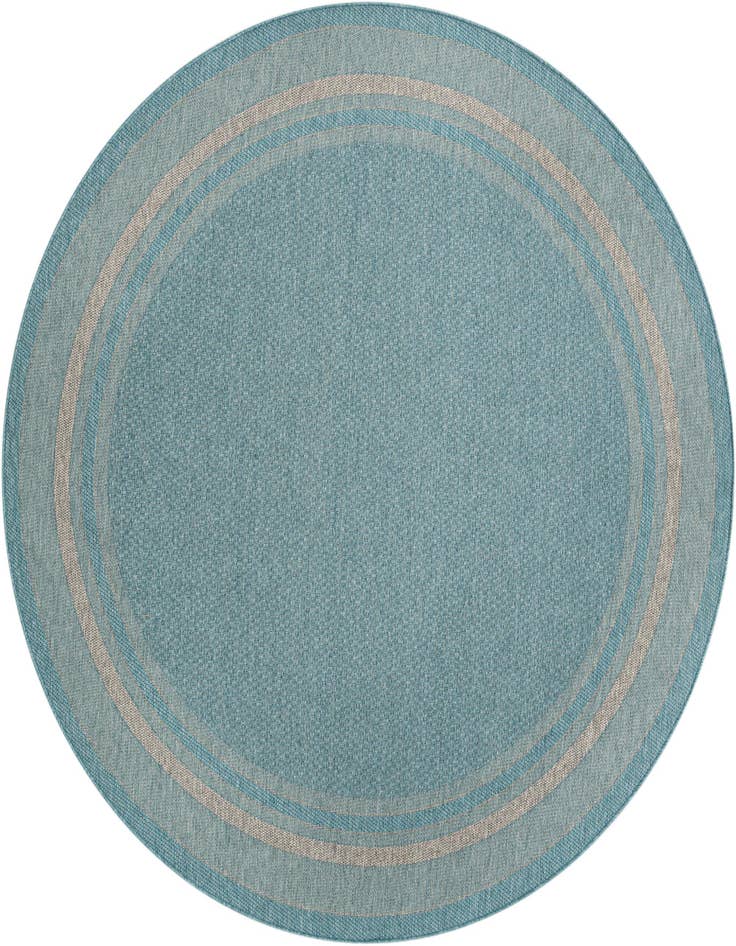 Detail image of 7' 10 x 7' 10 Easy-Clean Border Indoor / Outdoor Round Rug