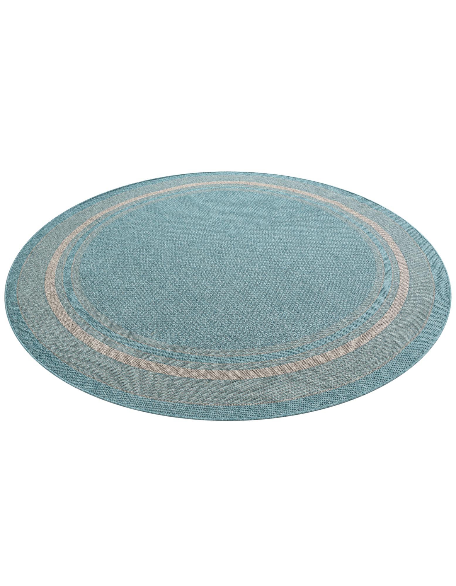 7' 10 x 7' 10 Easy-Clean Border Indoor / Outdoor Round Rug