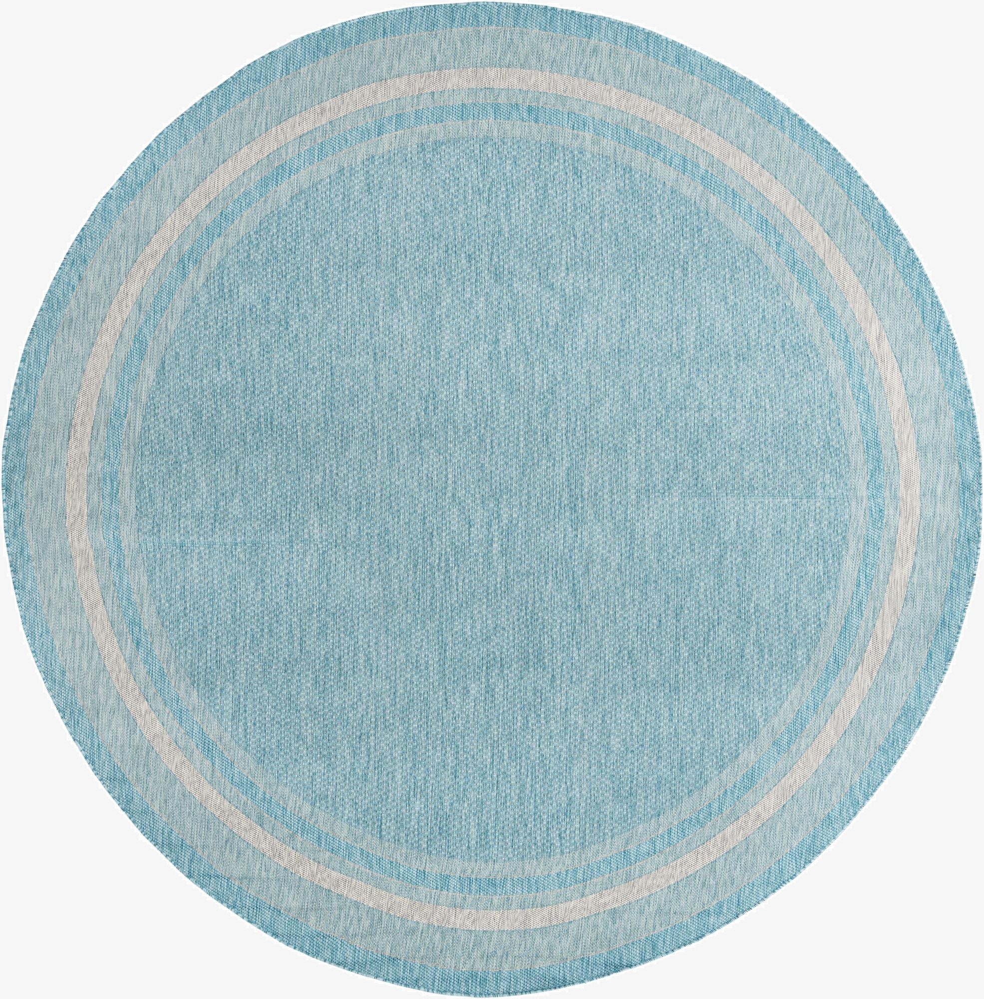 Primary image 10' 8 x 10' 8  Washable Border Indoor / Outdoor Round Rug