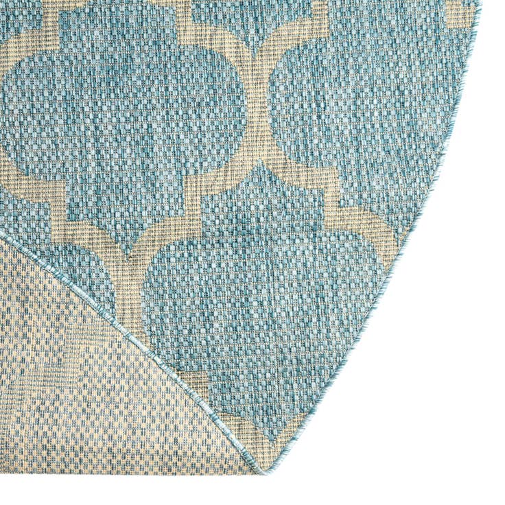 Detail image of 7' 10 x 7' 10 Easy-Clean Lattice Indoor / Outdoor Round Rug