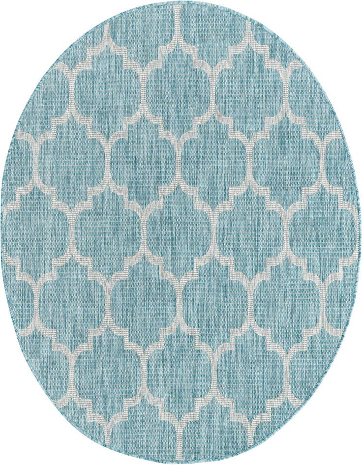 Detail image of 5' 3 x 5' 3 Easy-Clean Lattice Indoor / Outdoor Round Rug