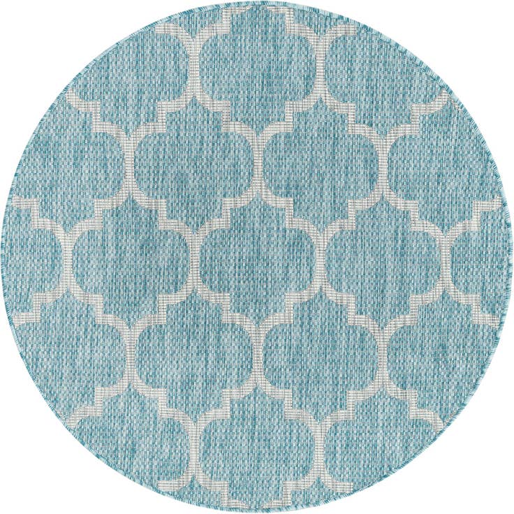 Detail image of 4' x 4' Easy-Clean Lattice Indoor / Outdoor Round Rug