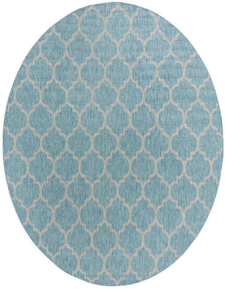 Detail image of 10' 8 x 10' 8 Easy-Clean Lattice Indoor / Outdoor Round Rug
