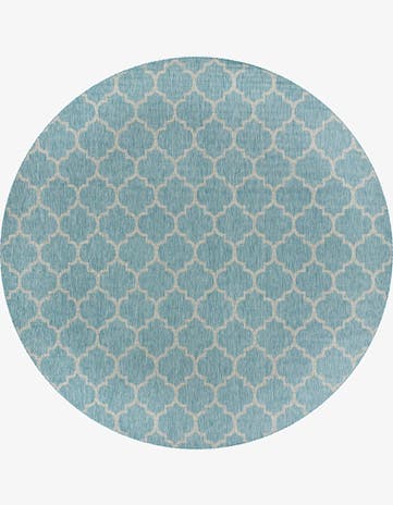 13' x 13' Easy-Clean Lattice Indoor / Outdoor Round Rug