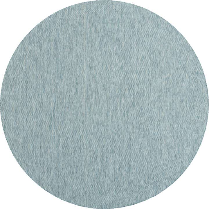 13' x 13' Easy-Clean Solid Indoor / Outdoor Round Rug