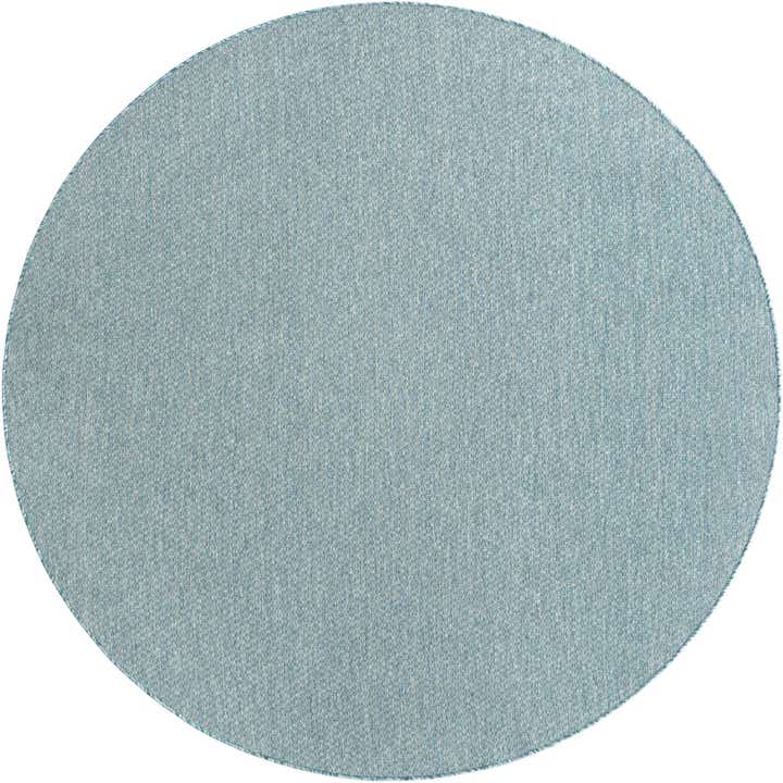 7' 10 x 7' 10 Easy-Clean Solid Indoor / Outdoor Round Rug