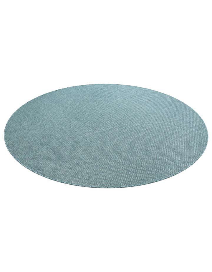 7' 10 x 7' 10 Easy-Clean Solid Indoor / Outdoor Round Rug