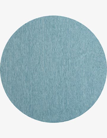 13' x 13' Easy-Clean Solid Indoor / Outdoor Round Rug