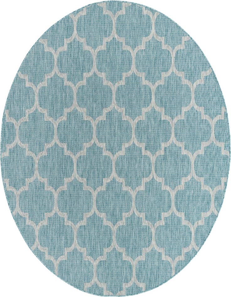 Detail image of 7' 10 x 7' 10 Easy-Clean Trellis Indoor / Outdoor Round Rug