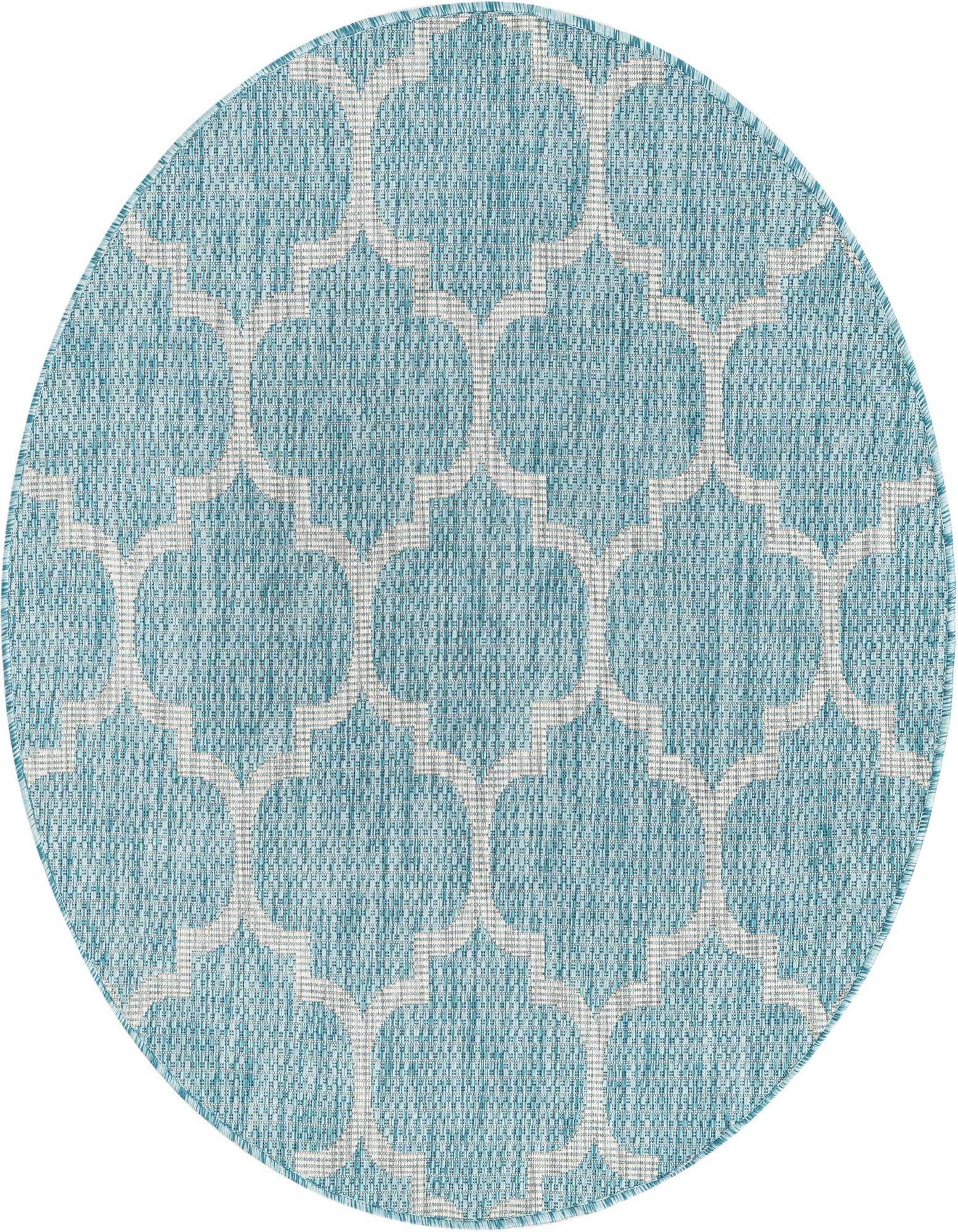 4' x 4' Easy-Clean Trellis Indoor / Outdoor Round Rug