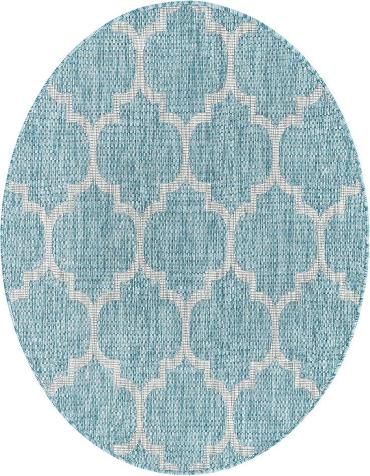 Detail image of 4' x 4' Easy-Clean Trellis Indoor / Outdoor Round Rug