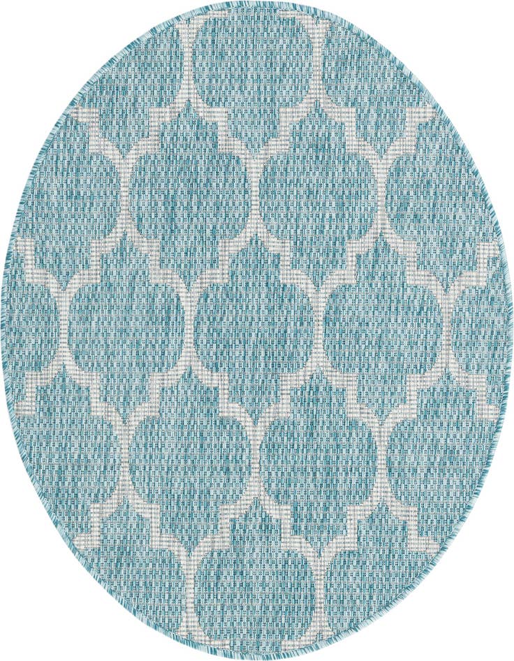 Detail image of 3' x 3' Easy-Clean Trellis Indoor / Outdoor Round Rug