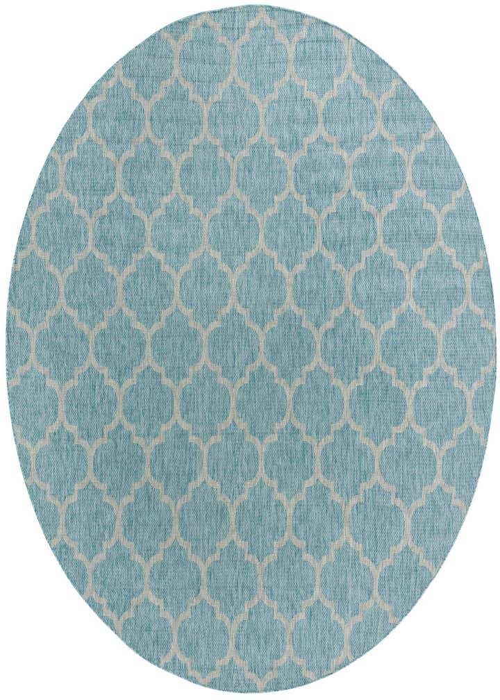 10' 8 x 10' 8 Easy-Clean Trellis Indoor / Outdoor Round Rug