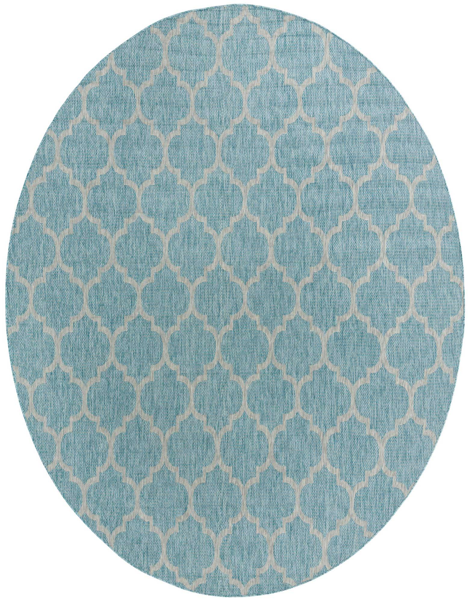 10' 8 x 10' 8 Easy-Clean Trellis Indoor / Outdoor Round Rug