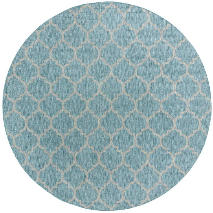 Detail image of 10' 8 x 10' 8 Easy-Clean Trellis Indoor / Outdoor Round Rug