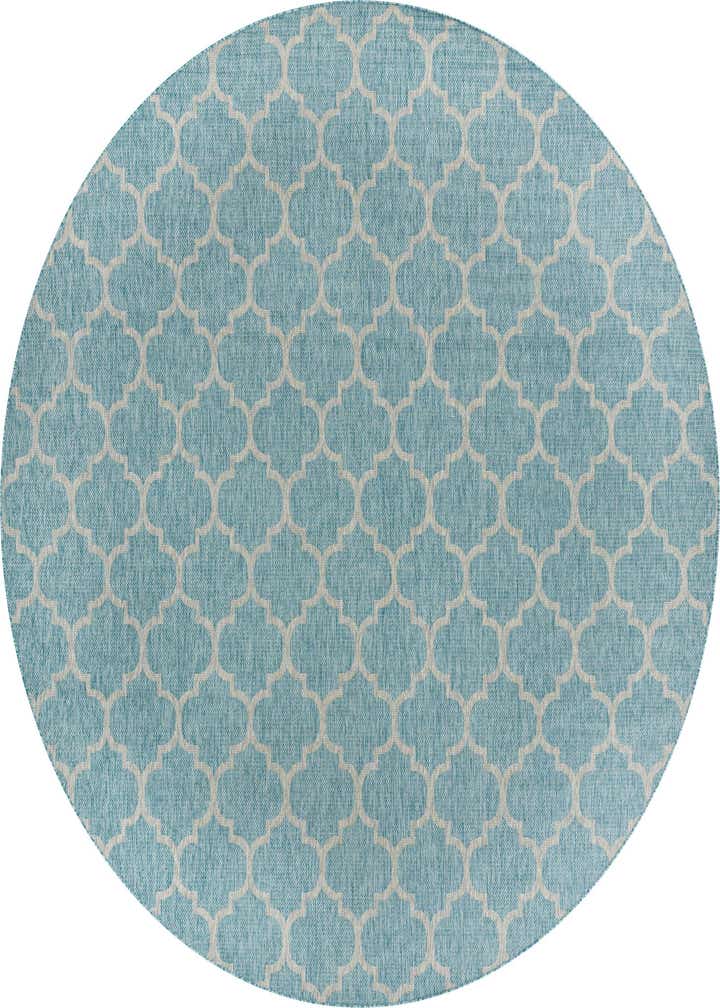 13' x 13' Easy-Clean Trellis Indoor / Outdoor Round Rug