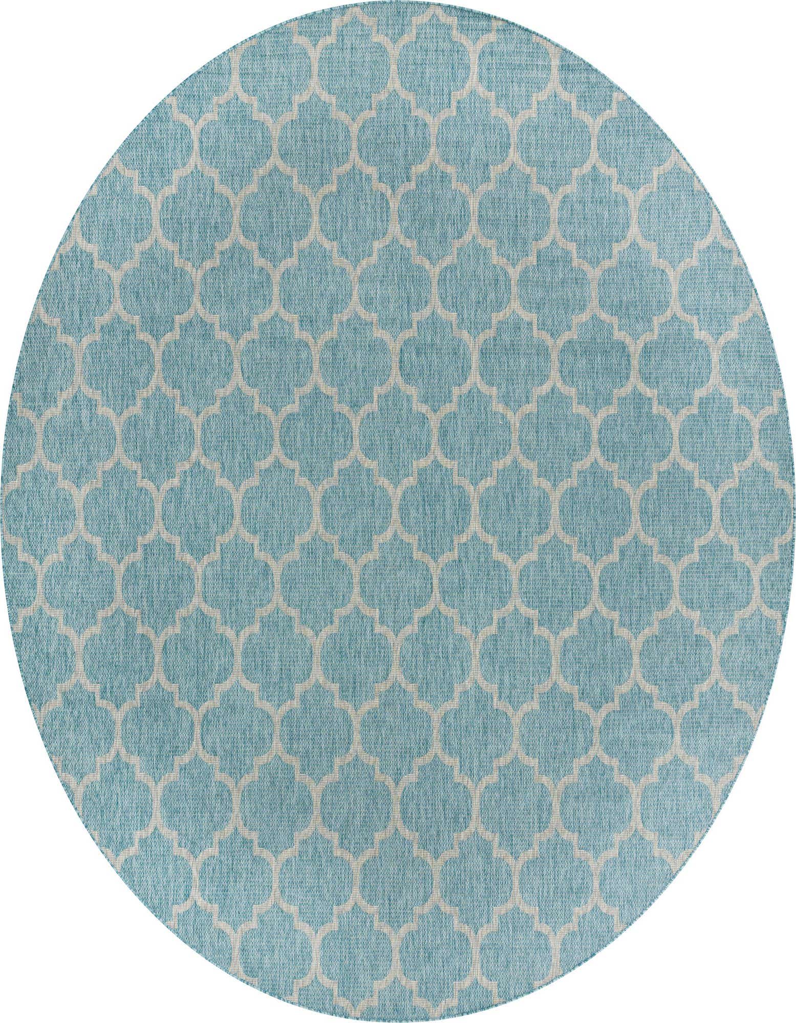 13' x 13' Easy-Clean Trellis Indoor / Outdoor Round Rug