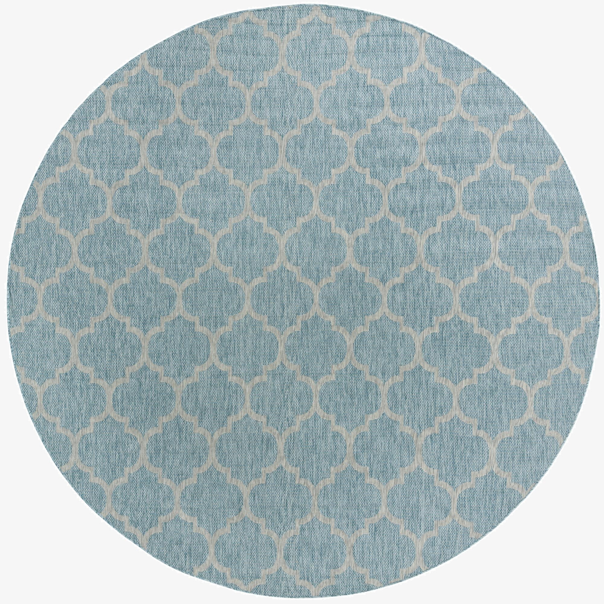 Primary image 10' 8 x 10' 8  Washable Trellis Indoor / Outdoor Round Rug