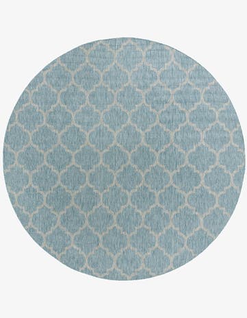 10' 8 x 10' 8 Easy-Clean Trellis Indoor / Outdoor Round Rug