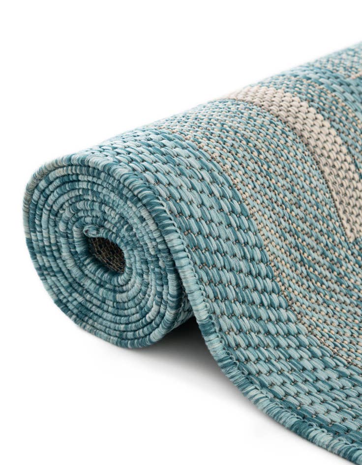 Detail image of 2' x 6' Easy-Clean Border Indoor / Outdoor Runner Rug