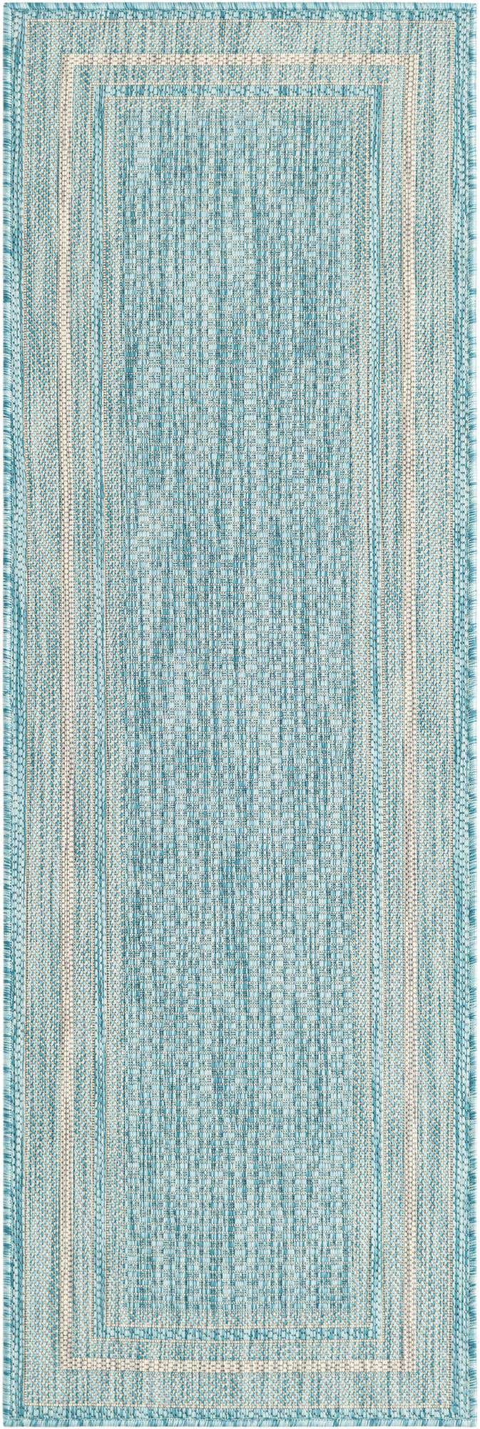 2' x 6' Easy-Clean Border Indoor / Outdoor Runner Rug