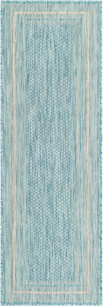 2' x 6' Easy-Clean Border Indoor / Outdoor Runner Rug
