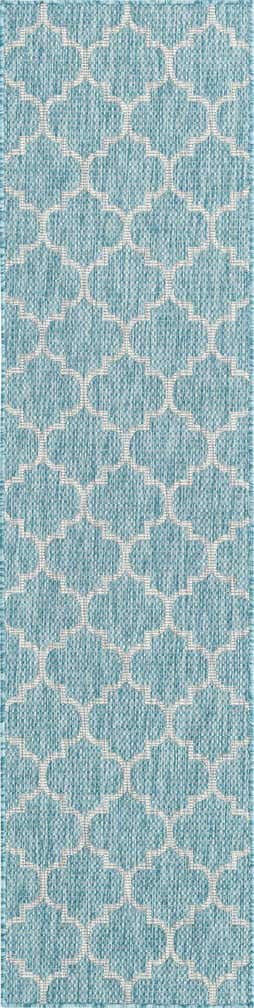2' x 8' Easy-Clean Lattice Indoor / Outdoor Runner Rug