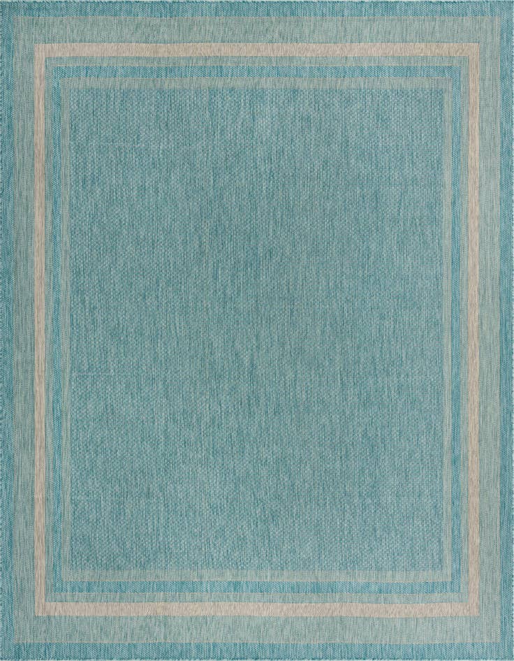 Detail image of 10' 8 x 10' 8 Easy-Clean Border Indoor / Outdoor Square Rug
