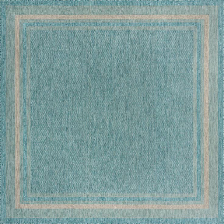 Detail image of 10' 8 x 10' 8 Easy-Clean Border Indoor / Outdoor Square Rug